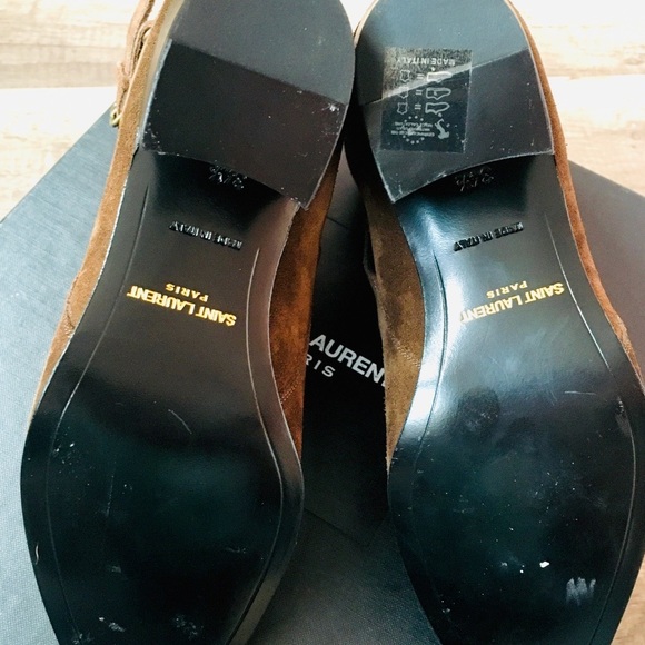 Saint Laurent Brown Suede Ankle Boots - Picture 5 of 7